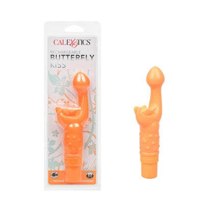 Rechargeable Butterfly Kiss Vibrating and Fluttering - Orange