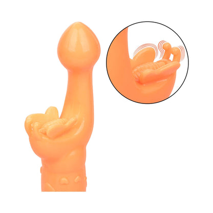 Rechargeable Butterfly Kiss Vibrating and Fluttering - Orange